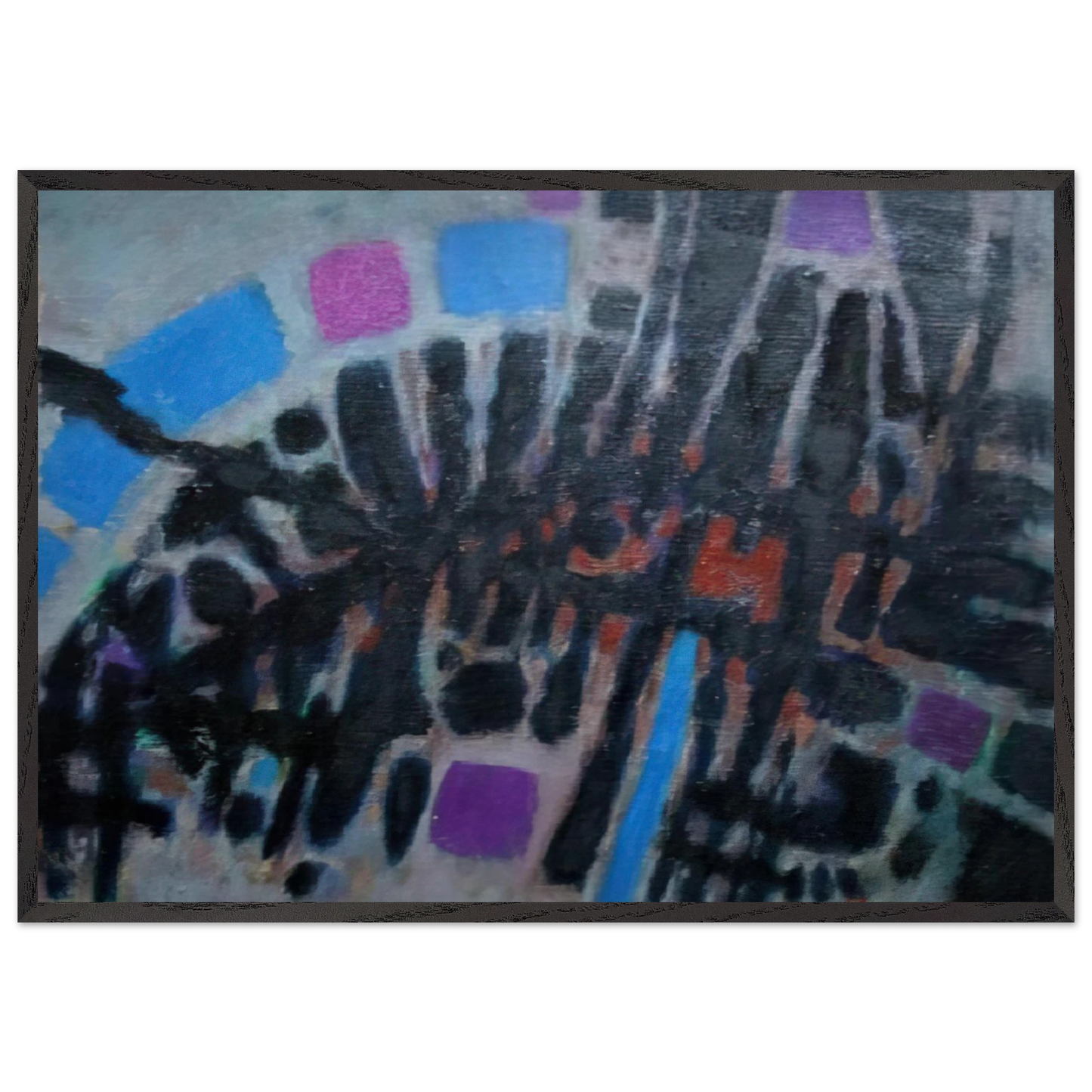 Untitled - 1957 N6 - Alfred Manessier Framed Art Print – Black Wooden Frame - Default Title - -Framed Art Print