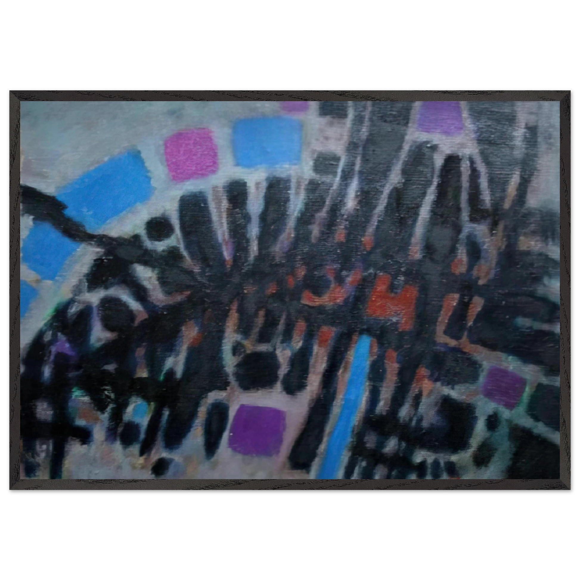 Untitled - 1957 N6 - Alfred Manessier Framed Art Print – Black Wooden Frame - Default Title - -Framed Art Print