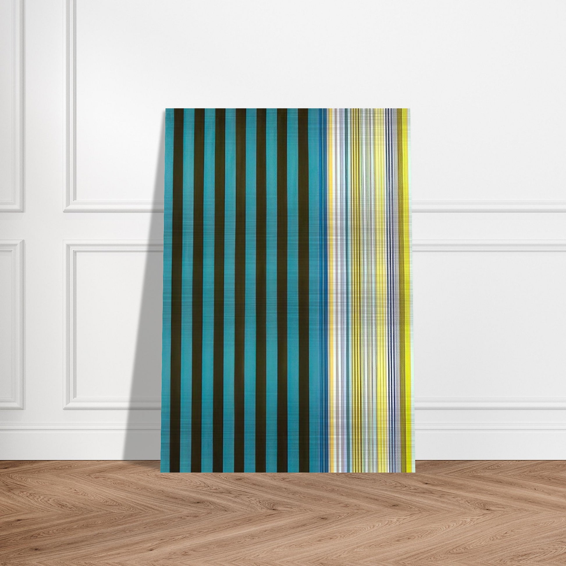 Green Stripes - 1970 - Gene Davis Brushed Aluminum Print - 70x100 cm / 28x40 inches | Gene Davis Aluminum Print | Gene Davis Prints