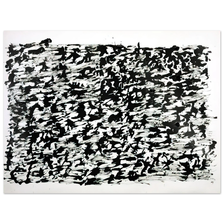 Henri Michaux - Untitled Chinese Ink Drawing - 1961  75x100 cm / 30x40inches Fine Art Poster