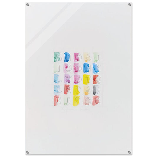 MILLENOVECENTOTTANTACINQUE 1985 - Alighiero Boetti Acrylic Print - 70x100 cm / 28x40″ inches | Alighiero Boetti Wall Art | Alighiero Boetti Prints