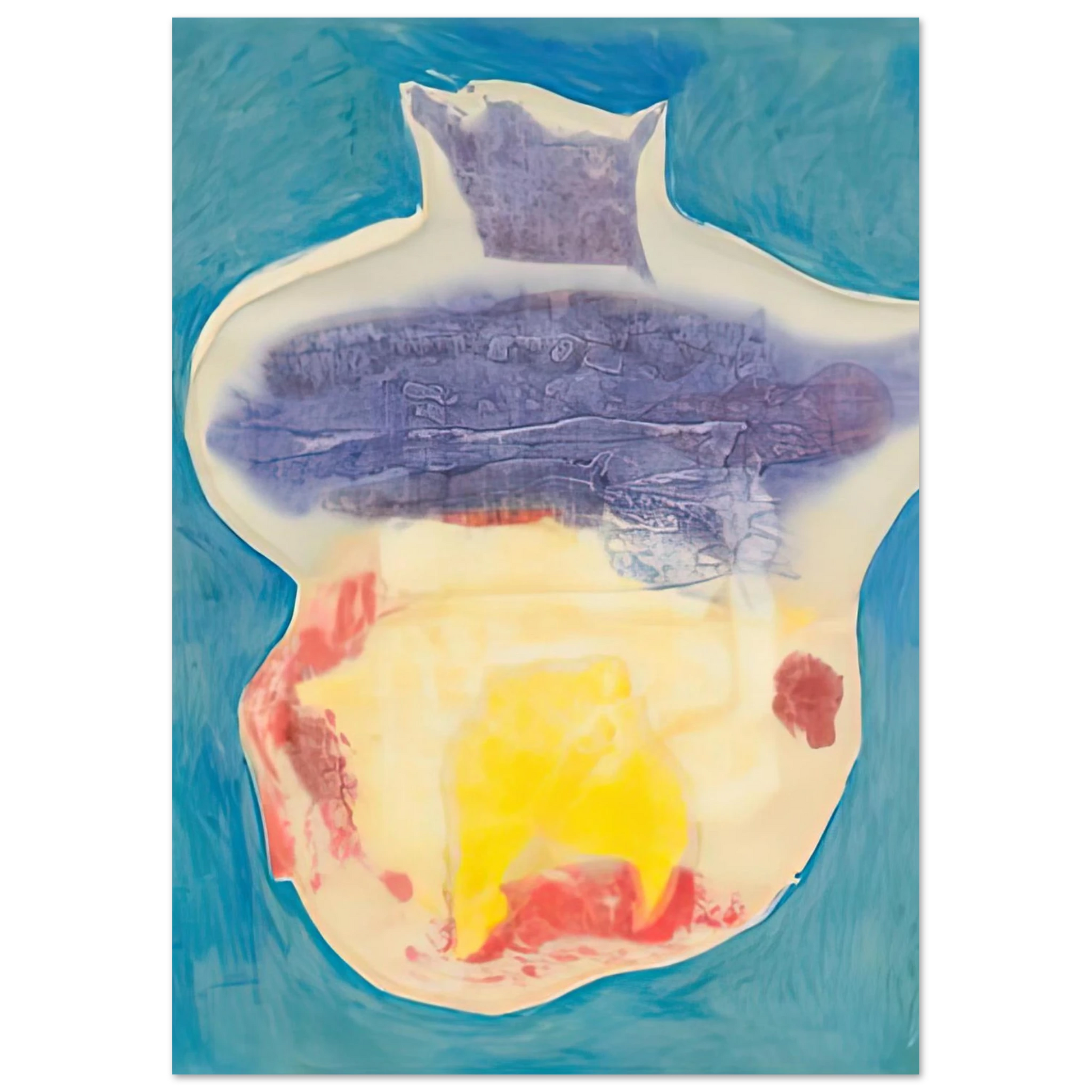 Helen Frankenthaler - Narcissus, 1963- Wall Art - 30x40 cm / 12x16 inches - Premium Wooden Framed Poster With Fine Art Paper - Wood frame