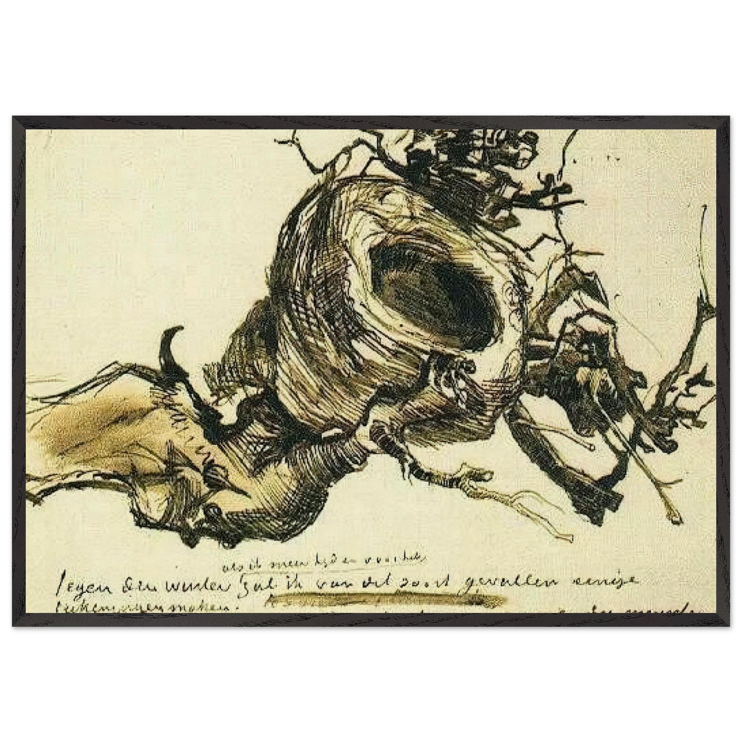 Birds Nest - Vincent van Gogh Framed Art Print – Black Wooden Frame - Default Title - -Framed Art Print