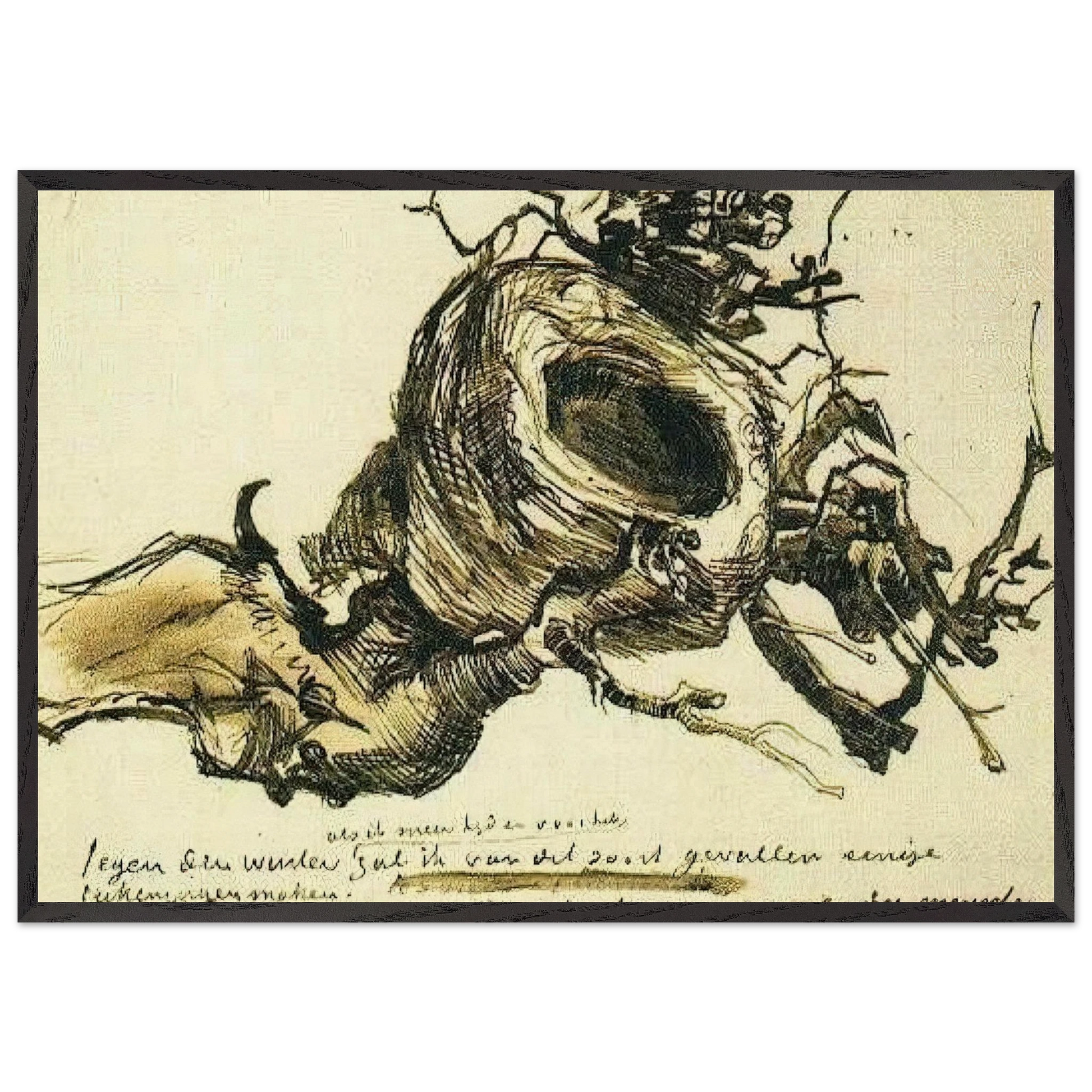 Birds Nest - Vincent van Gogh Framed Art Print – Black Wooden Frame - Default Title - -Framed Art Print