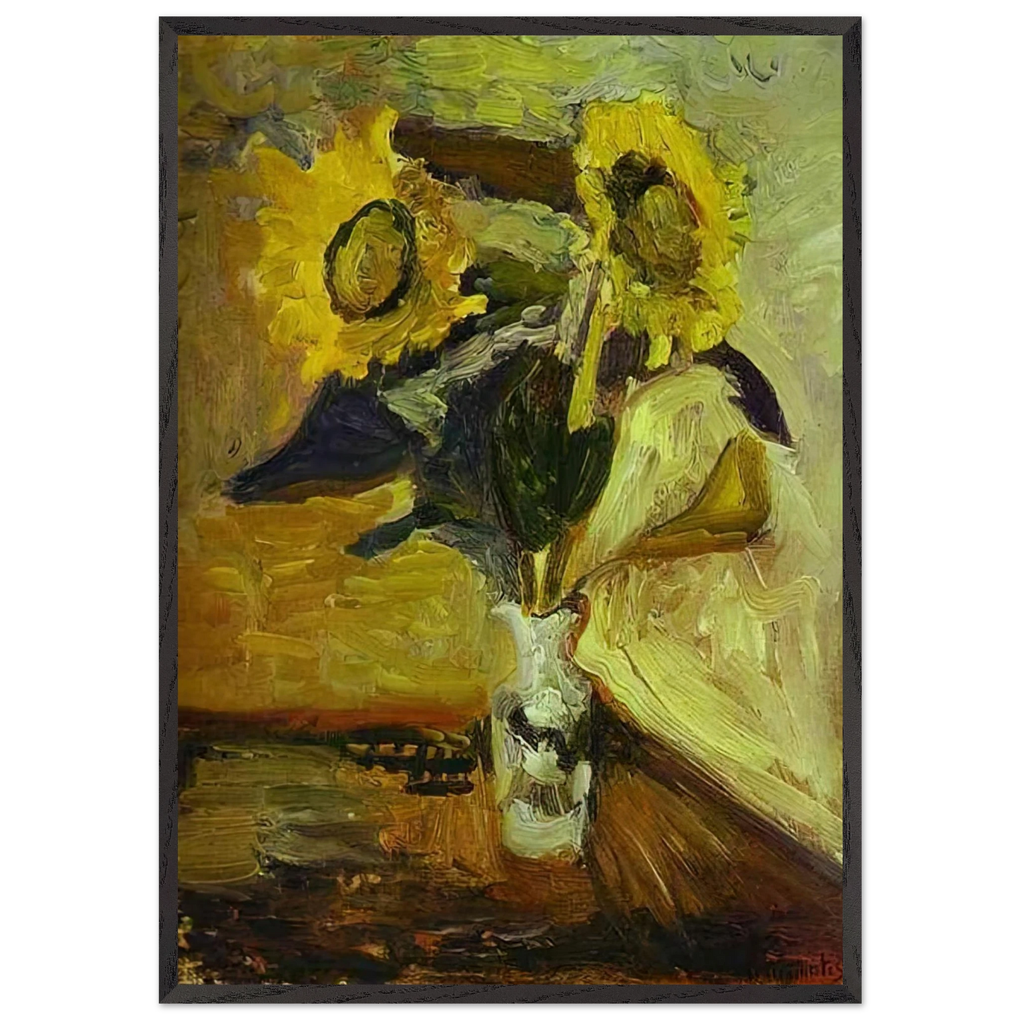 VASE OF SUNFLOWERS 1898 - Henri Matisse Framed Art Print – Black Wooden Frame - Default Title - -Framed Art Print