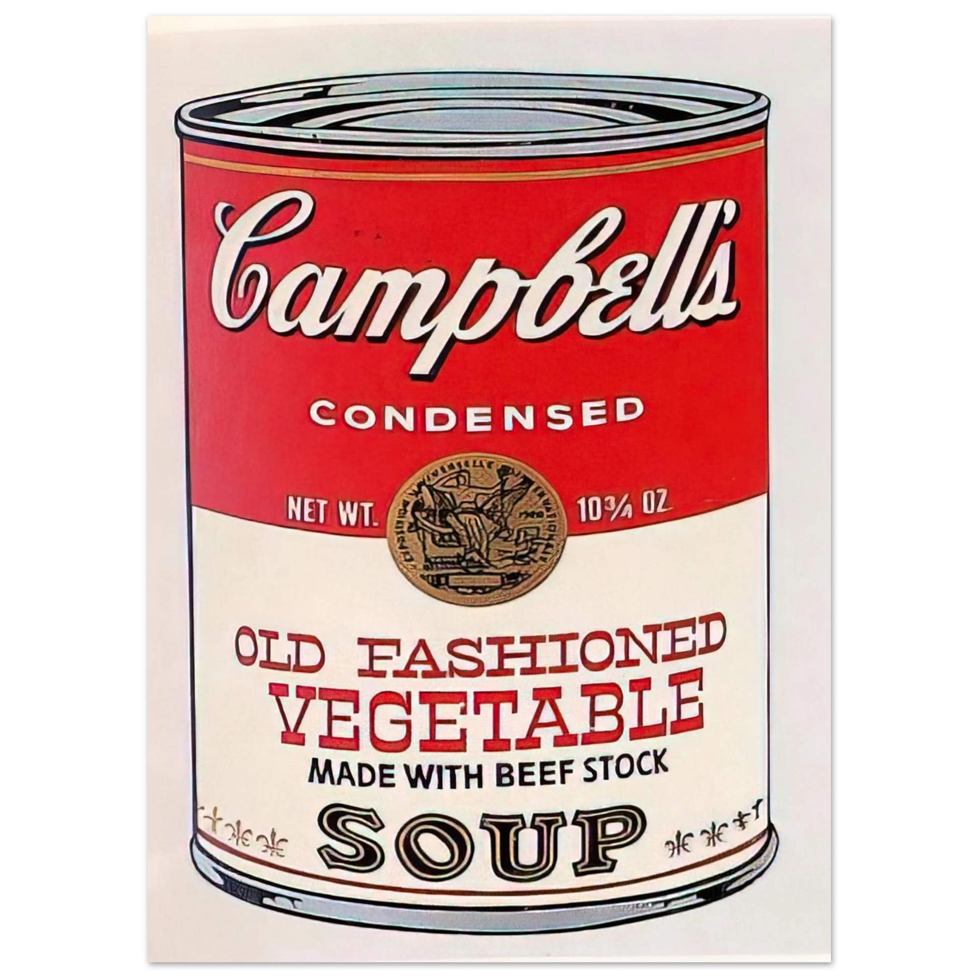 Andy Warhol - Campbell's Soup Can  Old Fashioned Vegetable  Fine Art Poster - 75x100 cm / 30x40 inches