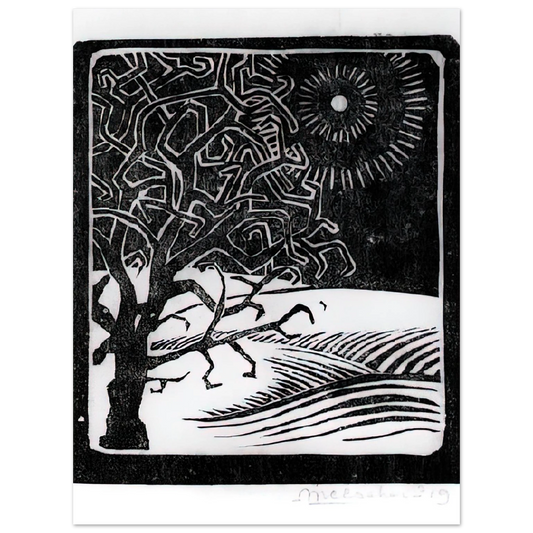 MC Escher - THE BORGER OAK Wall Art - 21x29.7 cm / 8x12" - Fine Art Poster - -