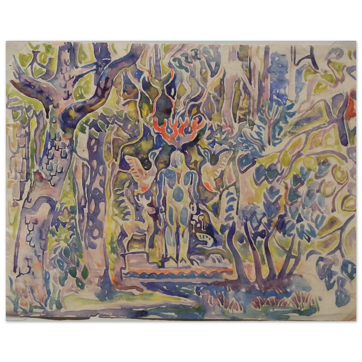 Walter Inglis Anderson - Walter Anderson Wall art - 21x29.7 cm / 8x12" - Premium Wooden Framed Poster With Fine Art Paper - Black frame