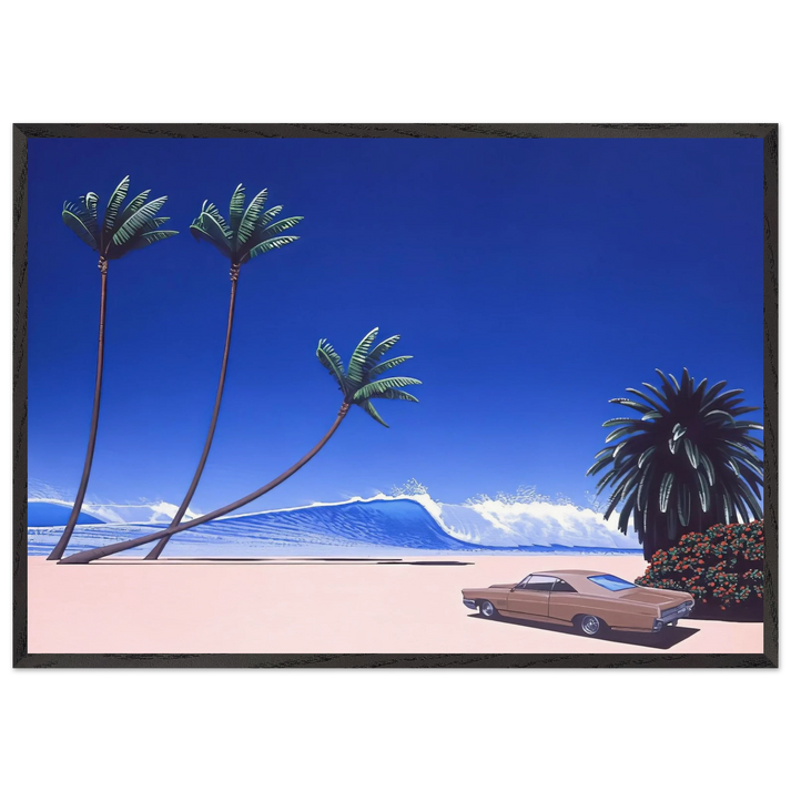 Impender Beach N1 - Hiroshi Nagai 70x100 cm / 28x40 inches Framed Art Print – Black Wooden Frame