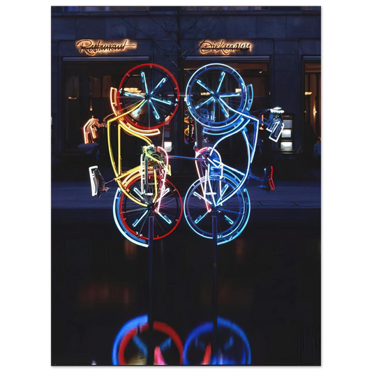 Robert Rauschenberg - RIDING BIKES 1998 Fine Art Poster - Default Title