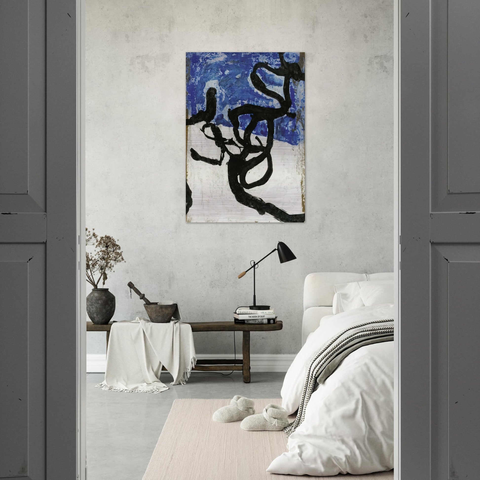 Untitled - Tachisme - Emil Schumacher Brushed Aluminum Print - 70x100 cm / 28x40 inches | Emil Schumacher Aluminum Print | Emil Schumacher Prints