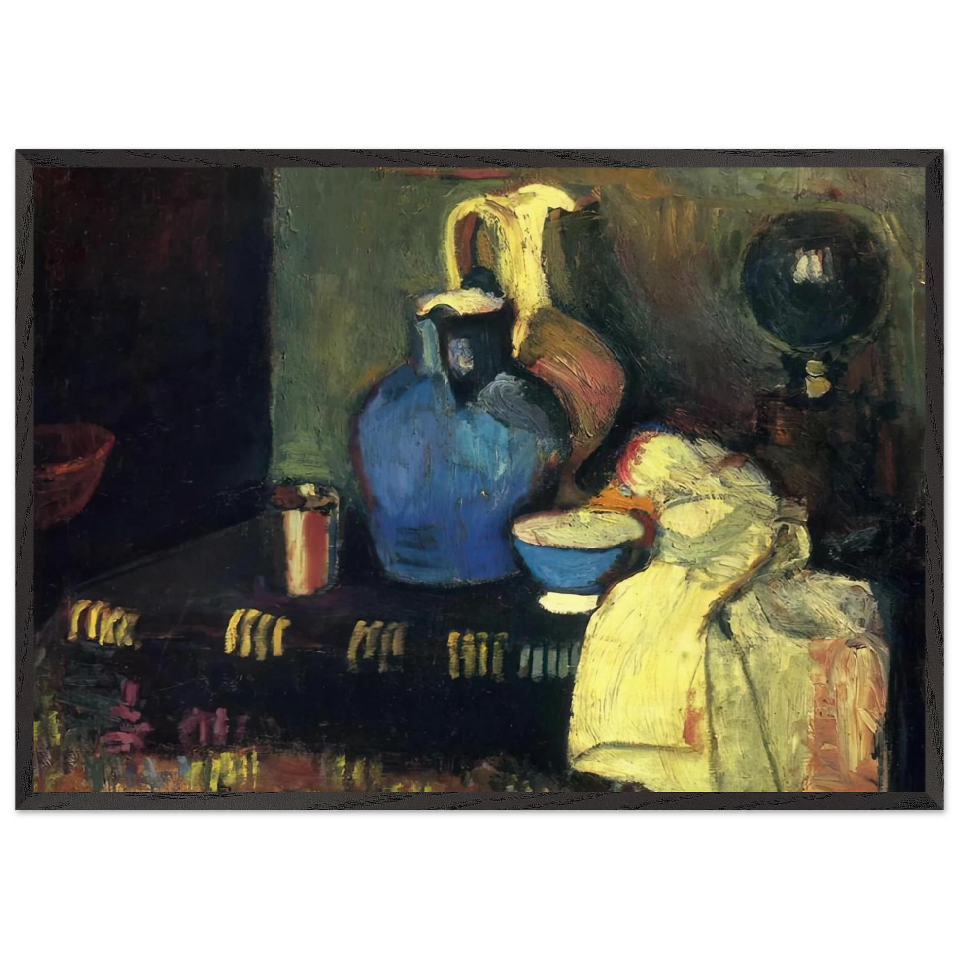 BLUE PITCHER - Henri Matisse Framed Art Print – Black Wooden Frame - Default Title - -Framed Art Print