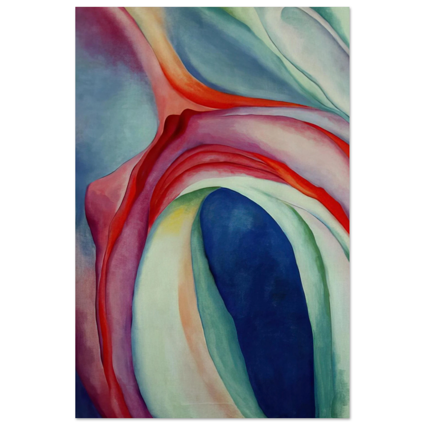 Georgia O'Keeffe - Music Pink and Blue II Fine Art Poster - 75x100 cm / 30x40 inches