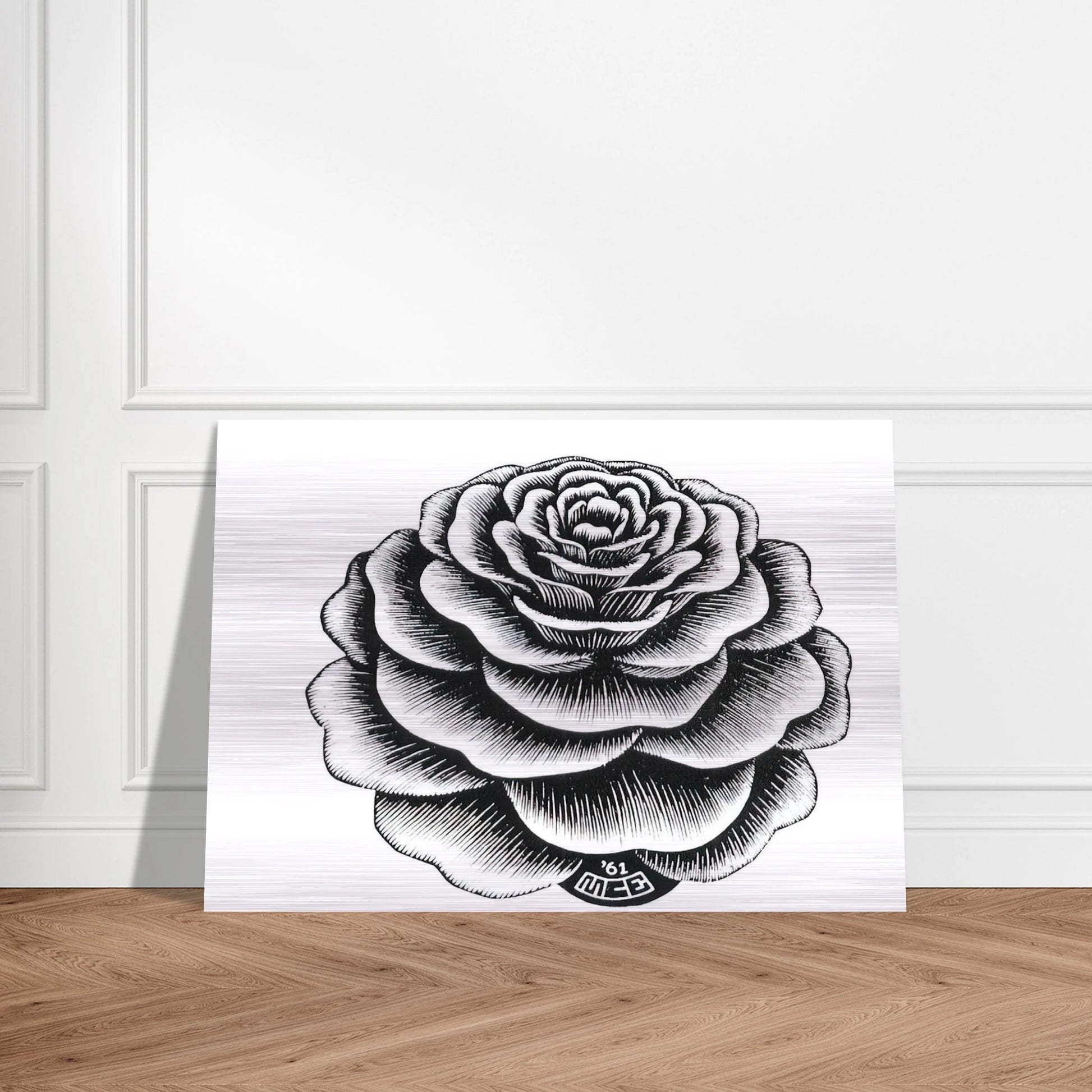 FLOWER 1 - MC Escher Brushed Aluminum Print - 70x100 cm / 28x40 inches | MC Escher Aluminum Print | MC Escher Prints