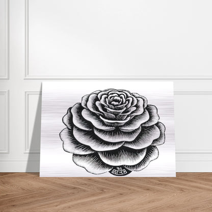 FLOWER 1 - MC Escher Brushed Aluminum Print - 70x100 cm / 28x40 inches | MC Escher Aluminum Print | MC Escher Prints