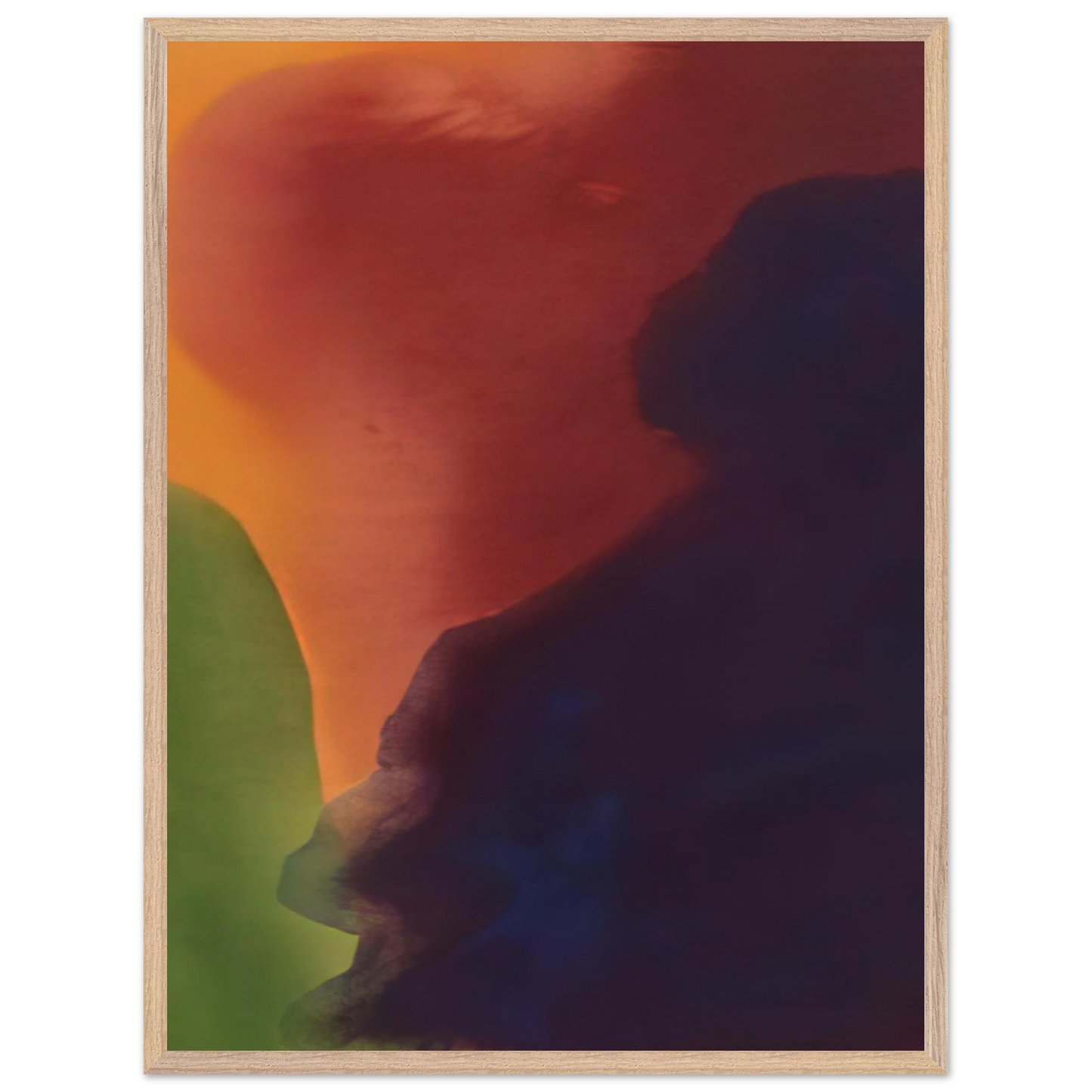 Helen Frankenthaler - Blue Atmosphere III - 1963 Wall art - 27x35 cm / 11x14 inches - Premium Wooden Framed Poster With Fine Art Paper - White frame