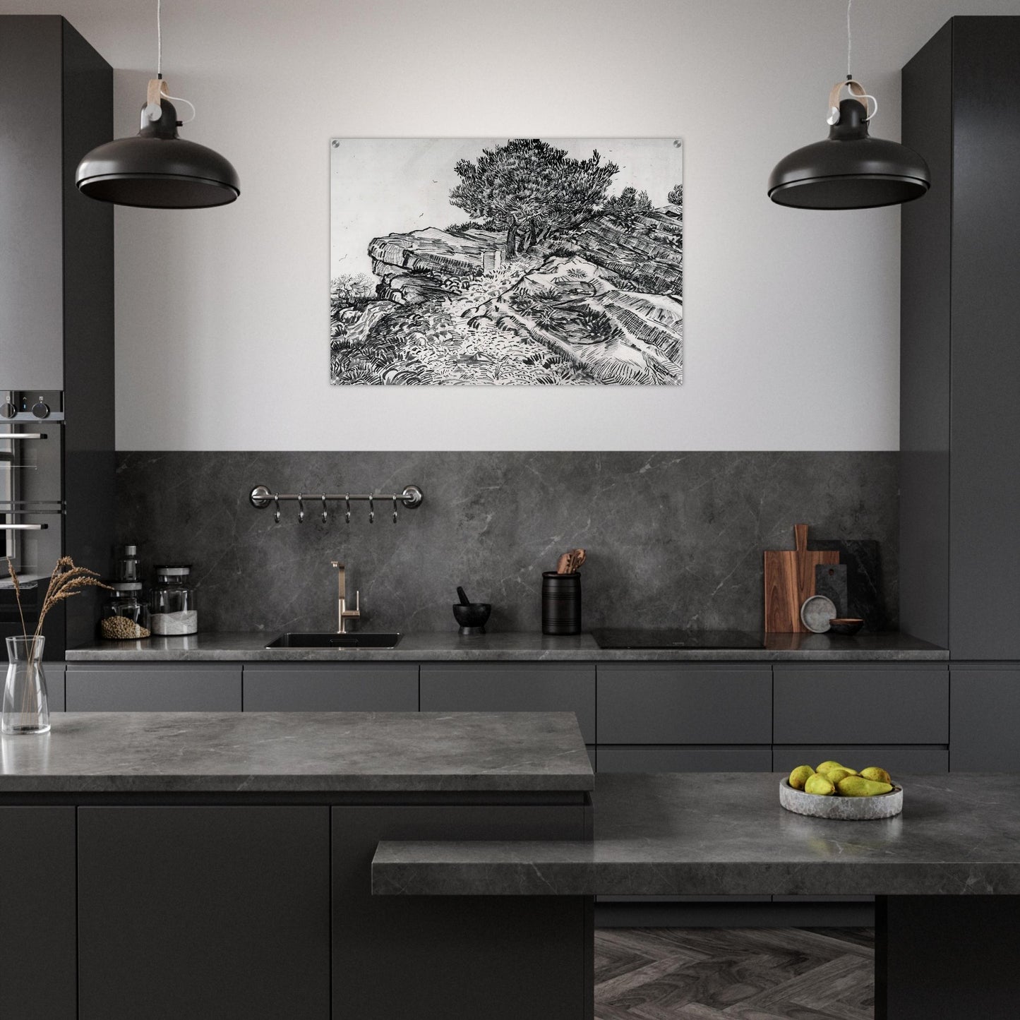 Montmajour - Vincent van Gogh Acrylic Print - 70x100 cm / 28x40″ inches