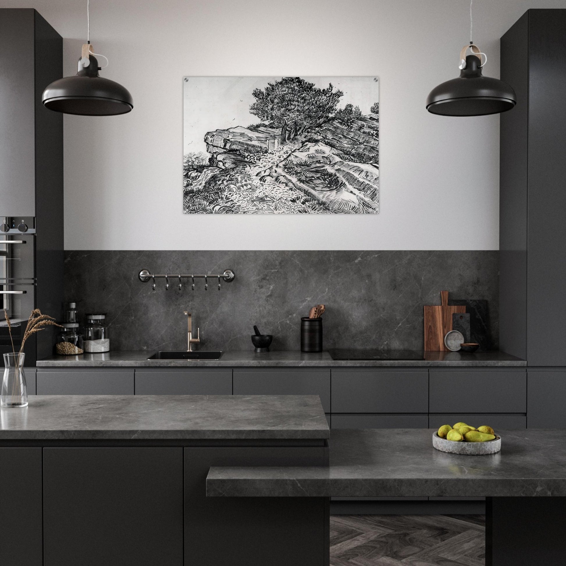 Montmajour - Vincent van Gogh Acrylic Print - 70x100 cm / 28x40″ inches