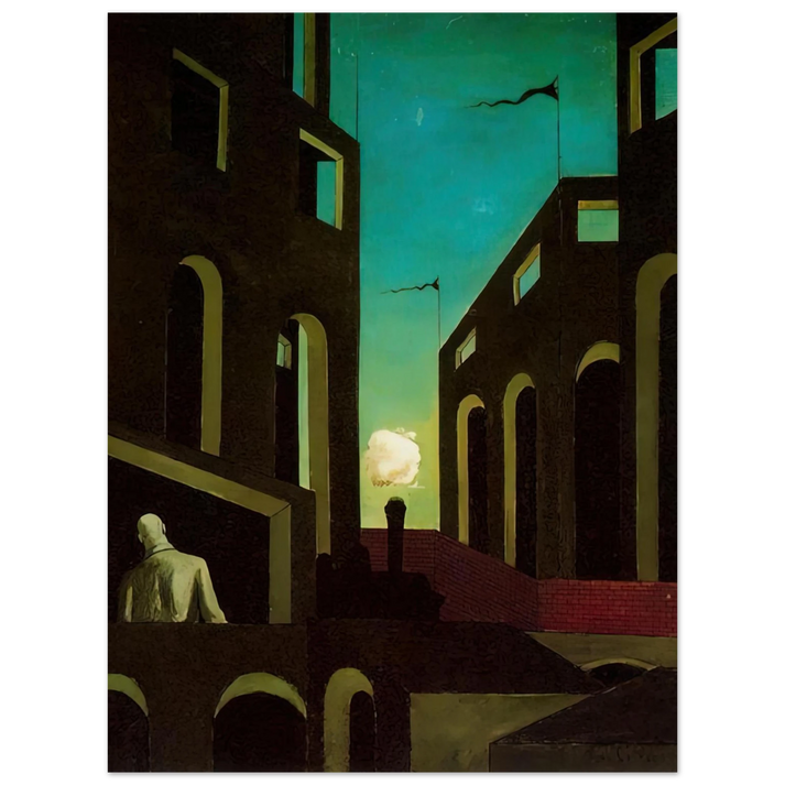 Giorgio de Chirico - HAPPINESS OF RETURNING 1915  75x100 cm / 30x40inches Fine Art Poster