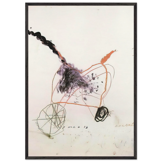 Anabasis - Cy Twombly 70x100 cm / 28x40 inches Framed Art Print – Black Wooden Frame