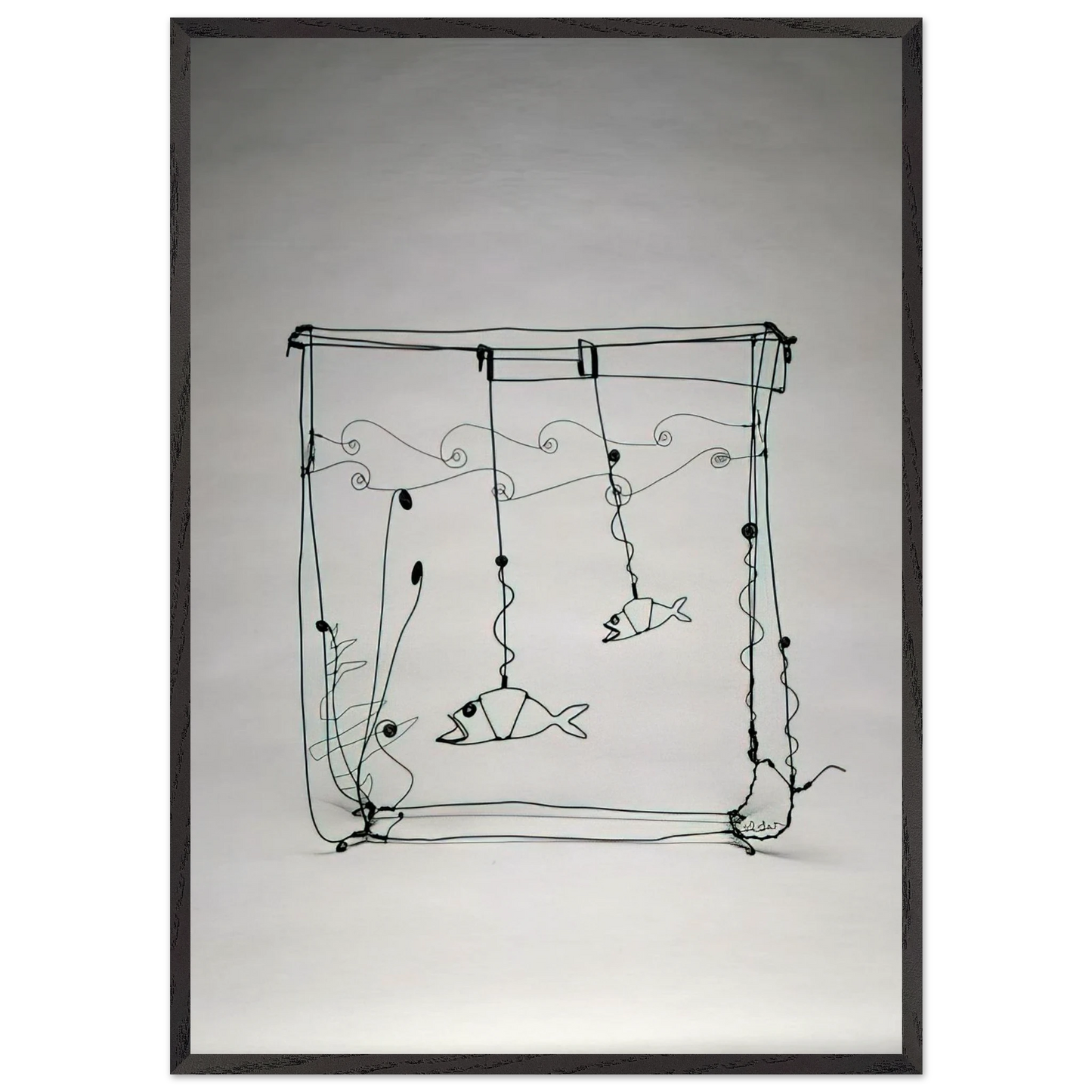 GOLDFISH BOWL 1929 - Alexander Calder Framed Art Print – Black Wooden Frame - Default Title - -Framed Art Print