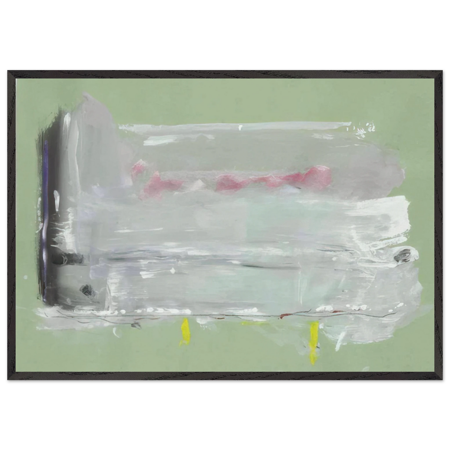 Untitled - 1984 N1 - Helen Frankenthaler 70x100 cm / 28x40 inches Framed Art Print – Black Wooden Frame