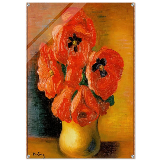 BOUQUET OF PEONIES - Moise Kisling Acrylic Print - 70x100 cm / 28x40″ inches