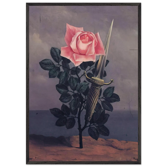 THE BLOW TO THE HEART 1952 - Rene Magritte Framed Art Print – Black Wooden Frame - Default Title - -Framed Art Print