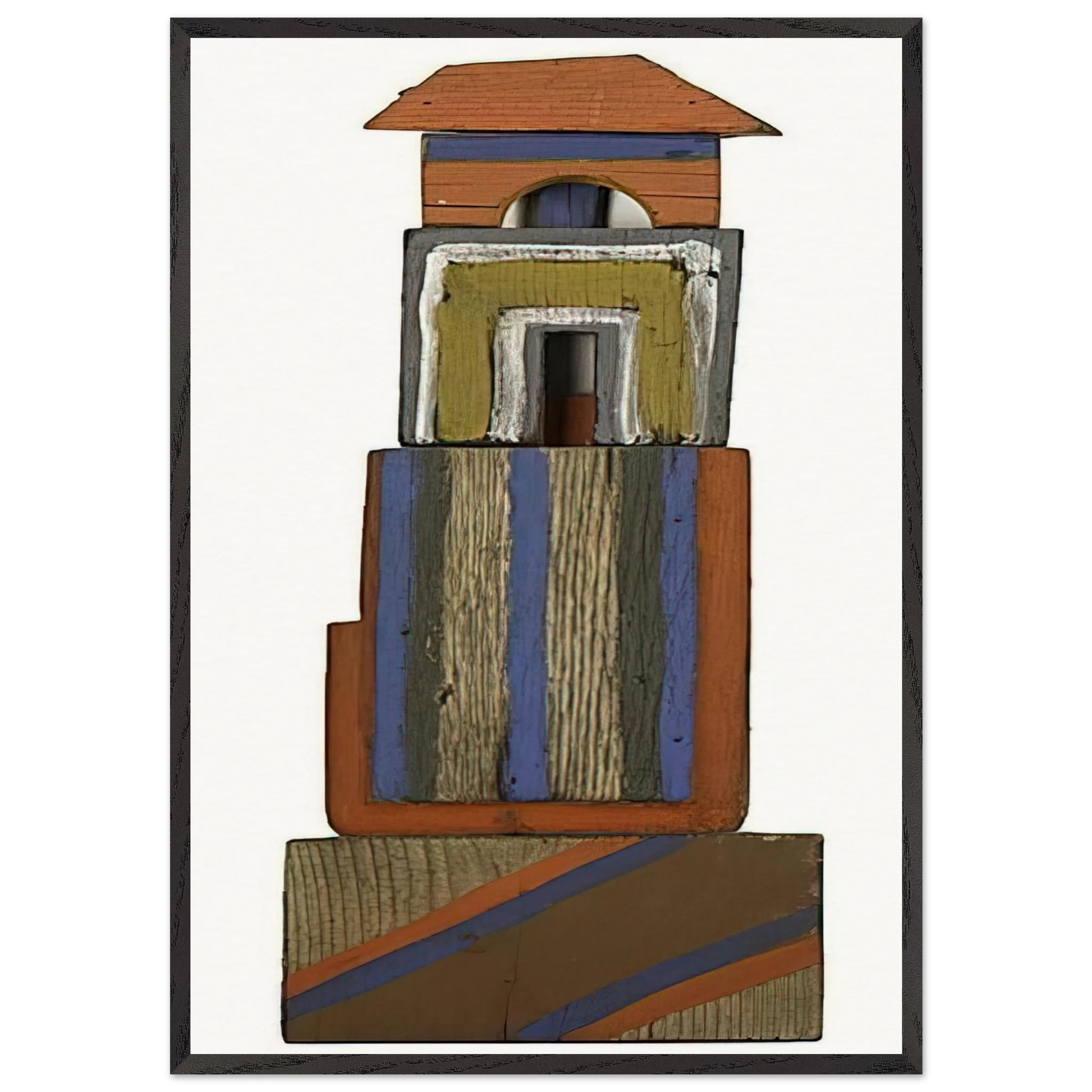 The Tower - 1969 - Betty Parsons Framed Art Print – Black Wooden Frame - Default Title - -Framed Art Print