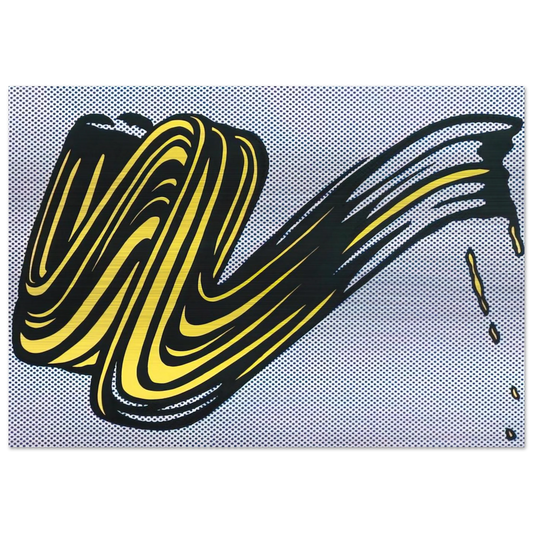 BRUSHSTROKE 1965 0 - Roy Lichtenstein Brushed Aluminum Print - 70x100 cm / 28x40 inches | Roy Lichtenstein Aluminum Print | Roy Lichtenstein Prints