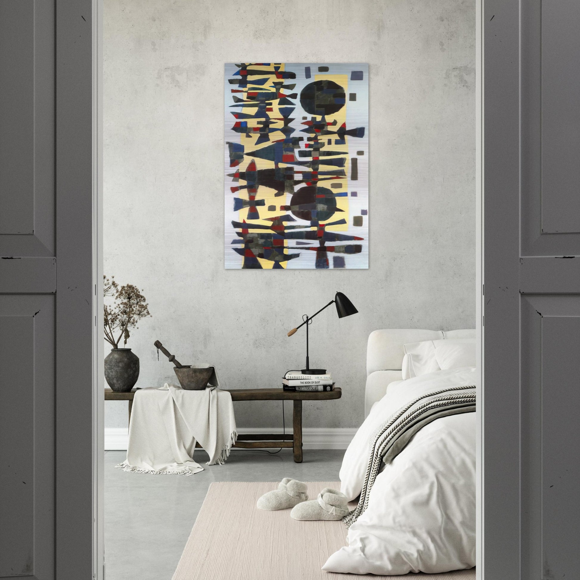 Fête en Zeeland - 1955 - Alfred Manessier Brushed Aluminum Print - 70x100 cm / 28x40 inches | Alfred Manessier Aluminum Print | Alfred Manessier Prints