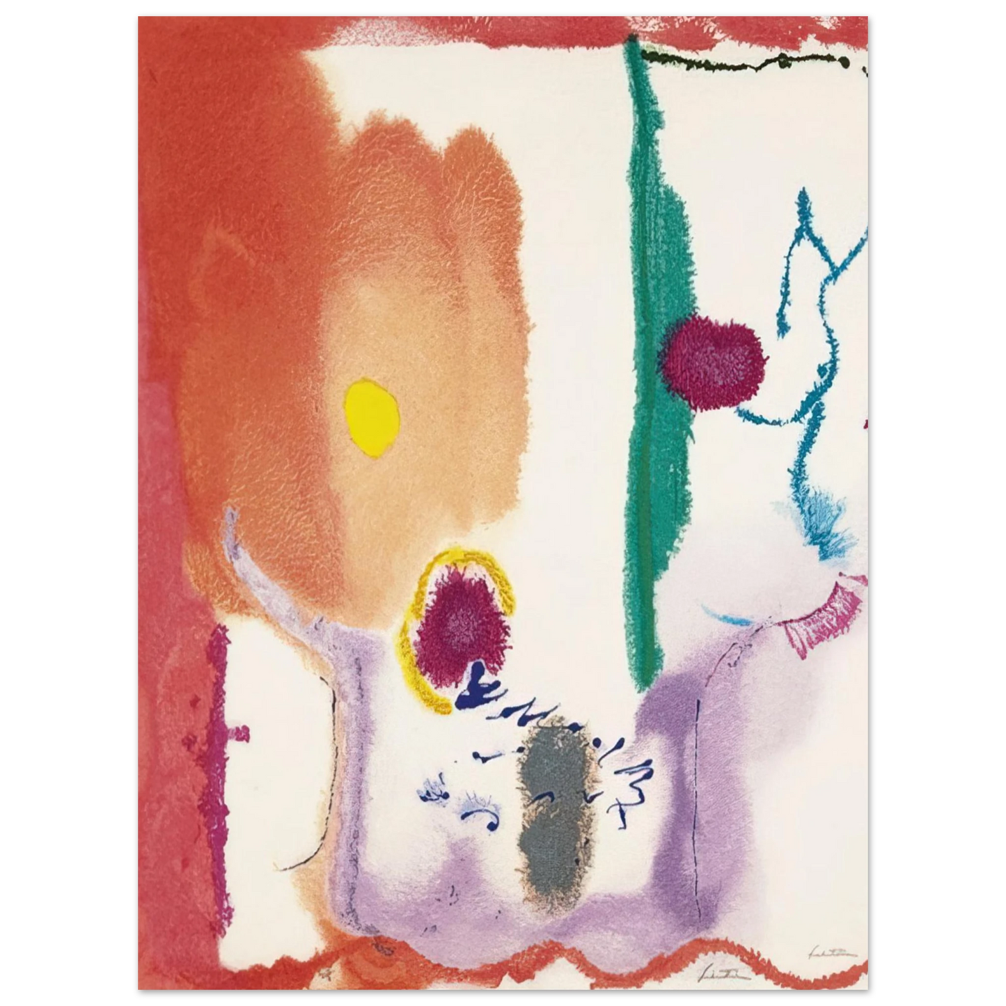 Helen Frankenthaler - Beginnings - 2002 Wall art - 13x18 cm / 5x7 inches - Fine Art Poster - -