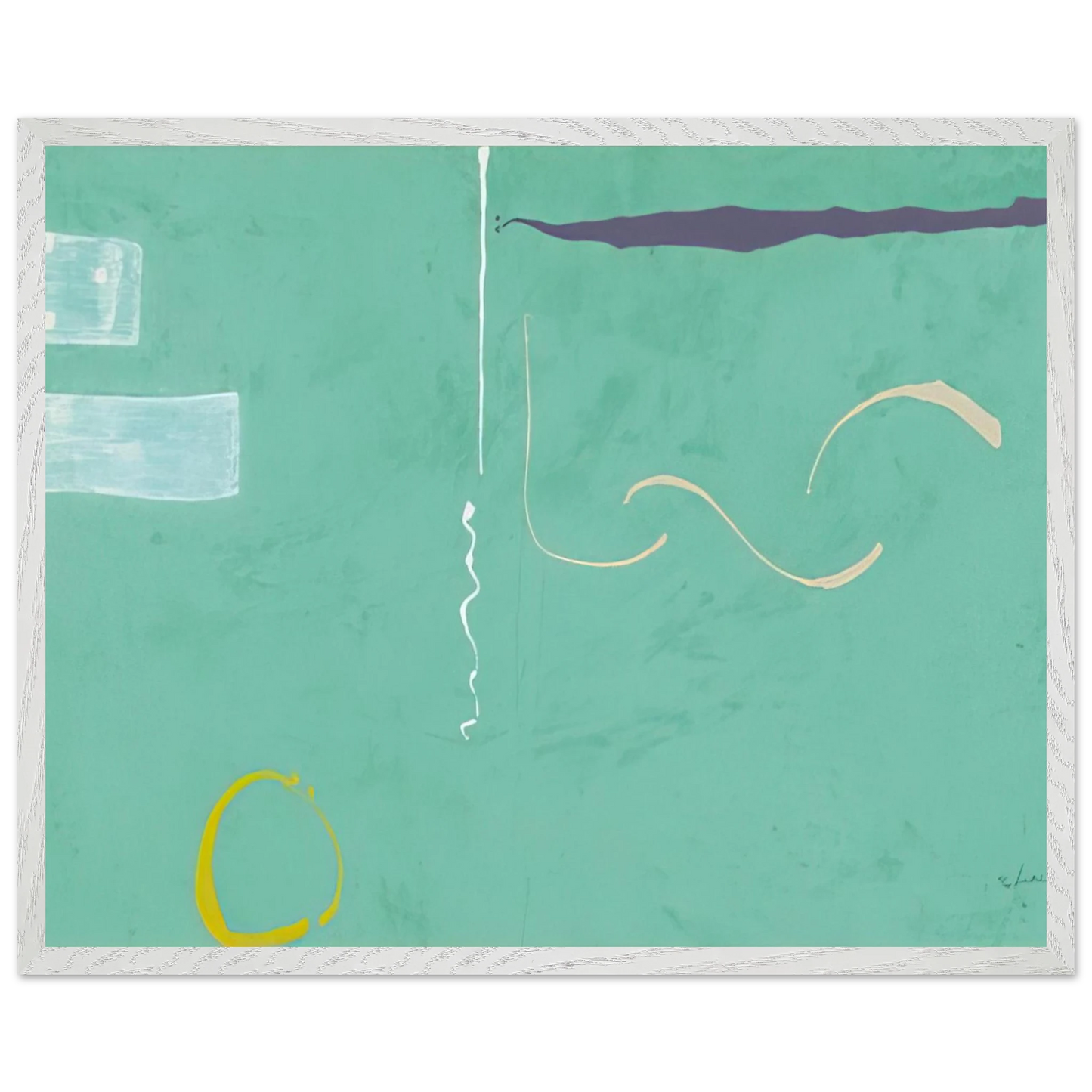 Helen Frankenthaler - Tahiti - 1989 Wall art - A2 (42 x 59.4  cm) - Premium Wooden Framed Poster With Fine Art Paper - White frame