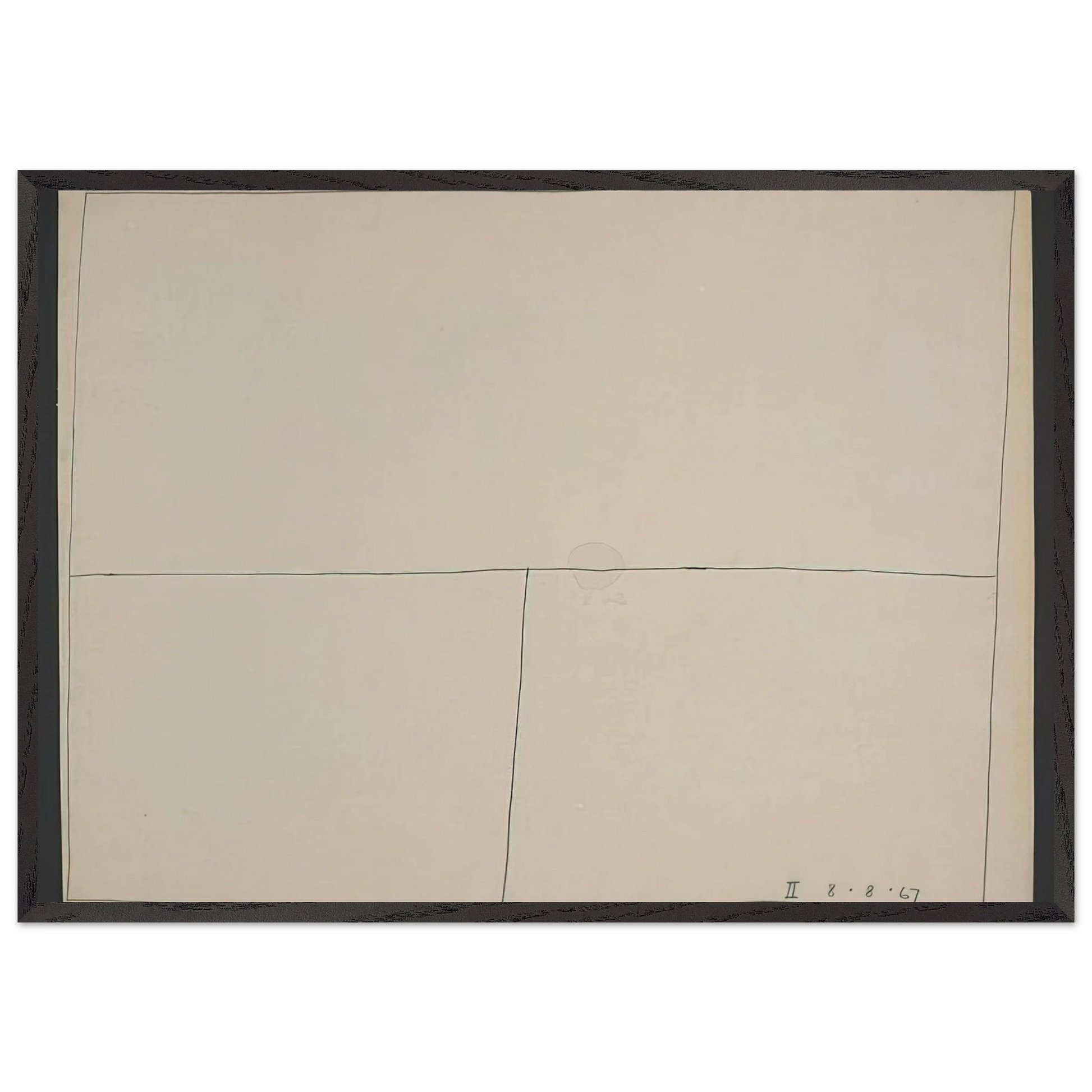 Twentieth Century Ikon Series 8867 II - 1967 - Bob Law Framed Art Print – Black Wooden Frame - Default Title - -Framed Art Print