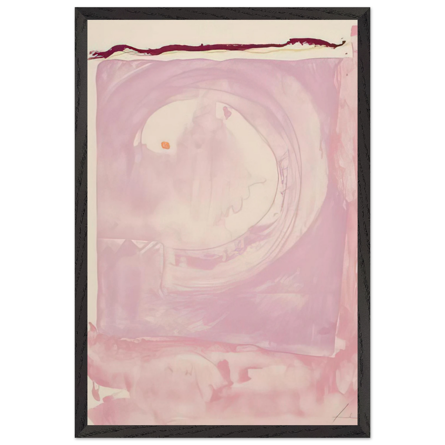 Helen Frankenthaler - Reflections IX - 1995 Wall art - 20x25 cm / 8x10 inches - Premium Wooden Framed Poster With Fine Art Paper - Black frame
