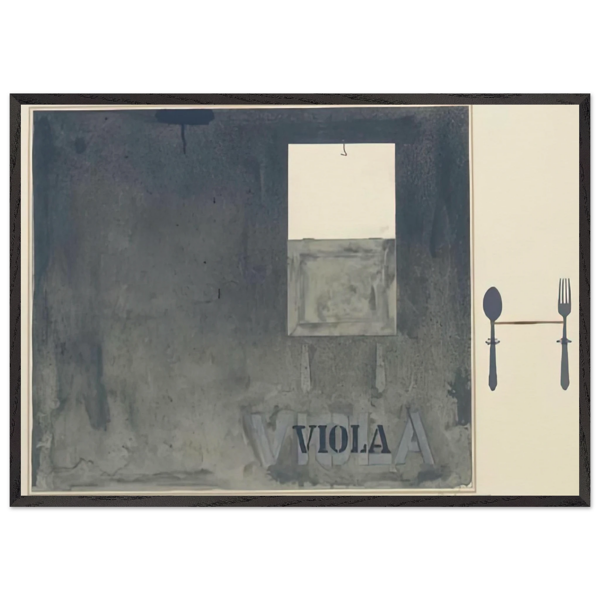 VIOLA ULAE 117 - Jasper Johns Framed Art Print – Black Wooden Frame - Default Title - -Framed Art Print