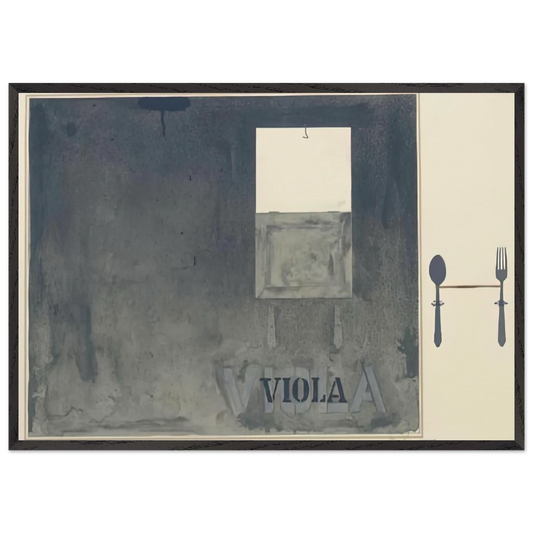 VIOLA ULAE 117 - Jasper Johns Framed Art Print – Black Wooden Frame - Default Title - -Framed Art Print