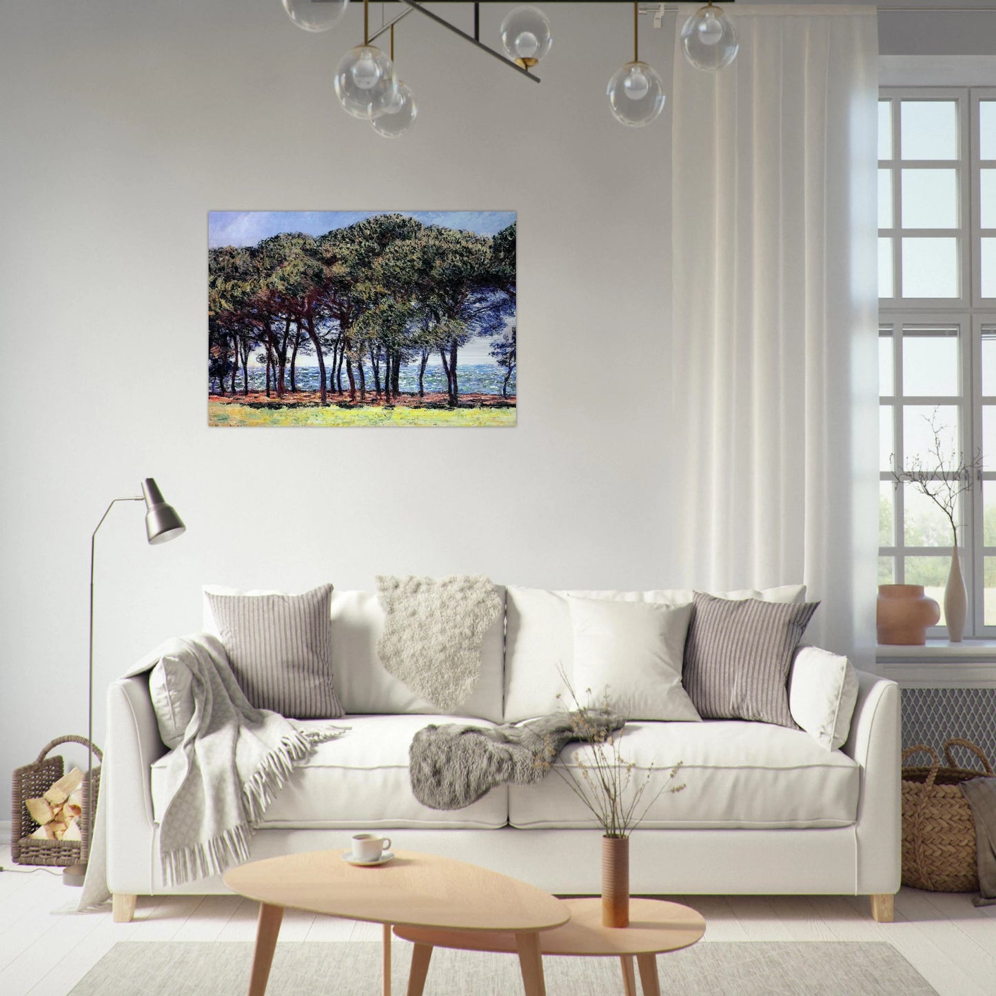 Pine Trees, Cap d'Antibes - claude monet Brushed Aluminum Print - 70x100 cm / 28x40 inches | claude monet Aluminum Print | claude monet Prints