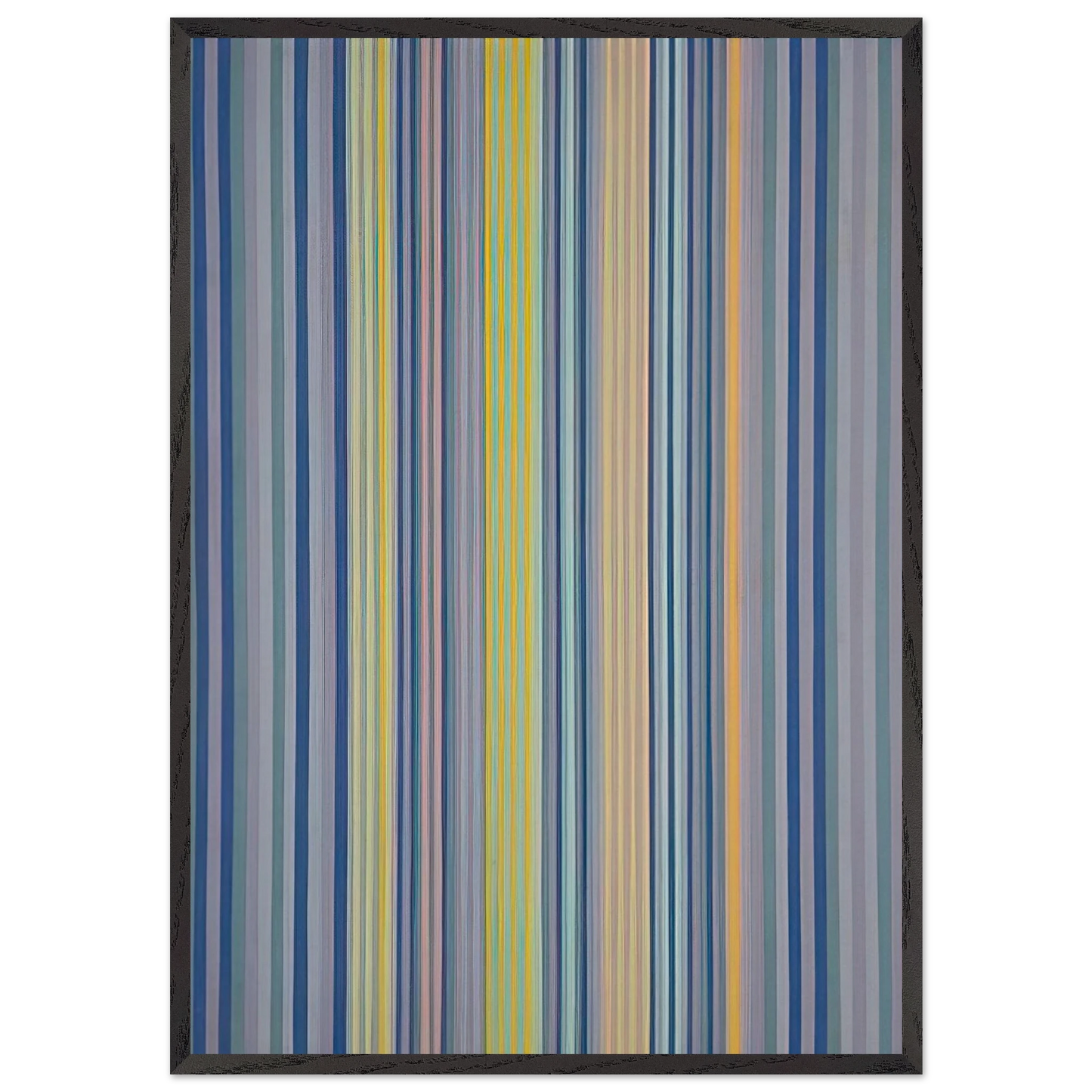 Midnight Watch - 1976 - Gene Davis Framed Art Print – Black Wooden Frame - Default Title - -Framed Art Print