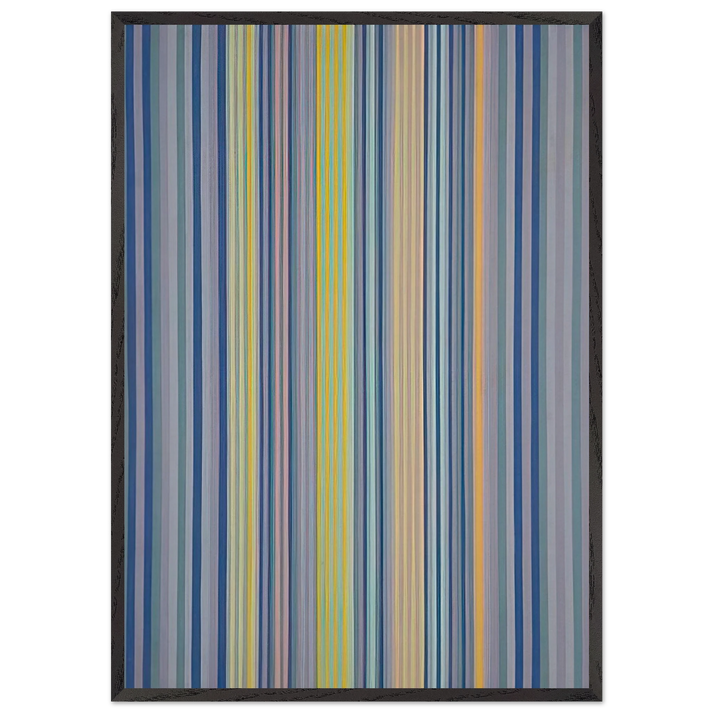 Midnight Watch - 1976 - Gene Davis 70x100 cm / 28x40 inches Framed Art Print – Black Wooden Frame