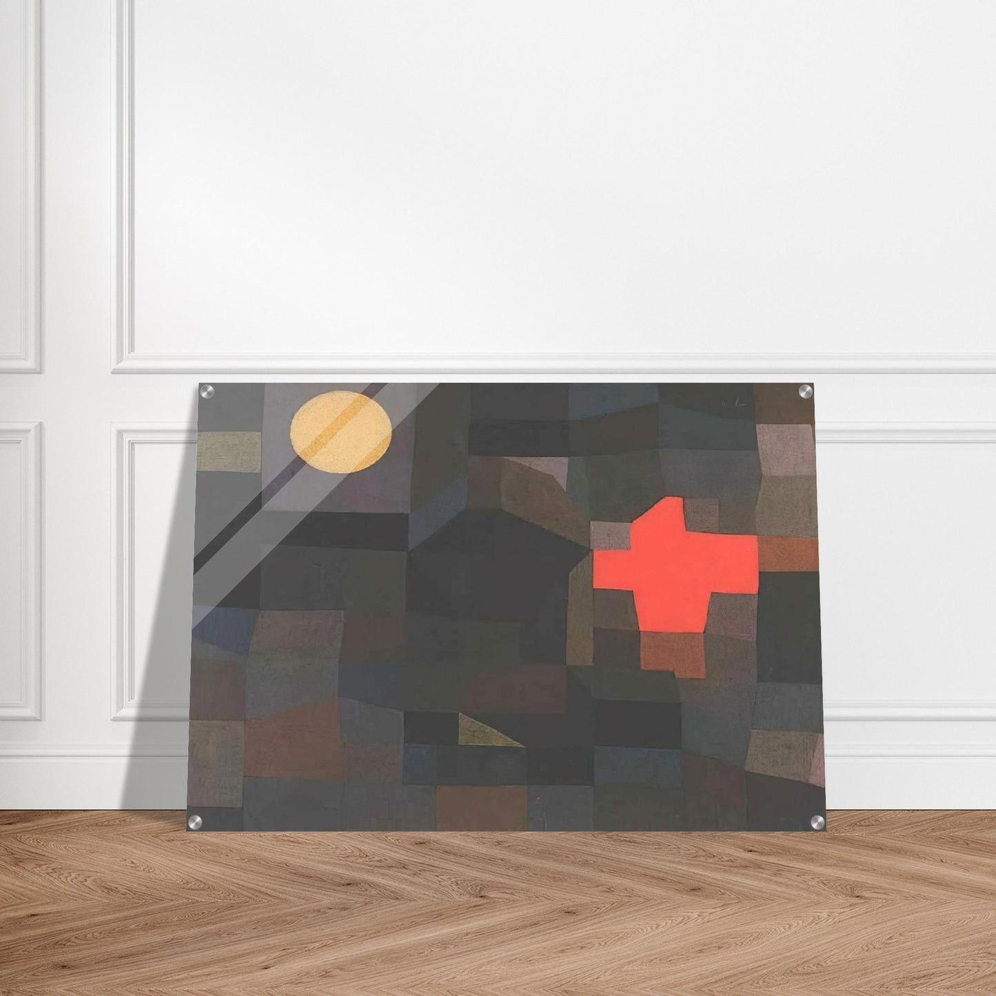 FIRE FULL MOON 1933 - Paul Klee Acrylic Print - 70x100 cm / 28x40″ inches | Paul Klee Wall Art | Paul Klee Prints