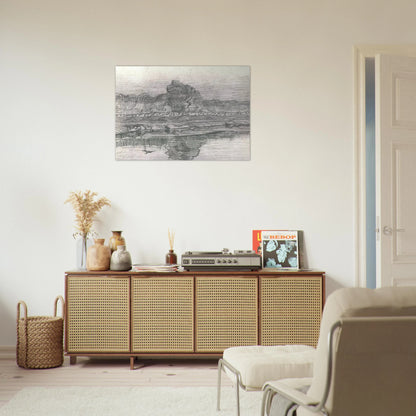 Landscape with the Oise - Vincent van Gogh Brushed Aluminum Print - 70x100 cm / 28x40 inches | Vincent van Gogh Aluminum Print | Vincent van Gogh Prints