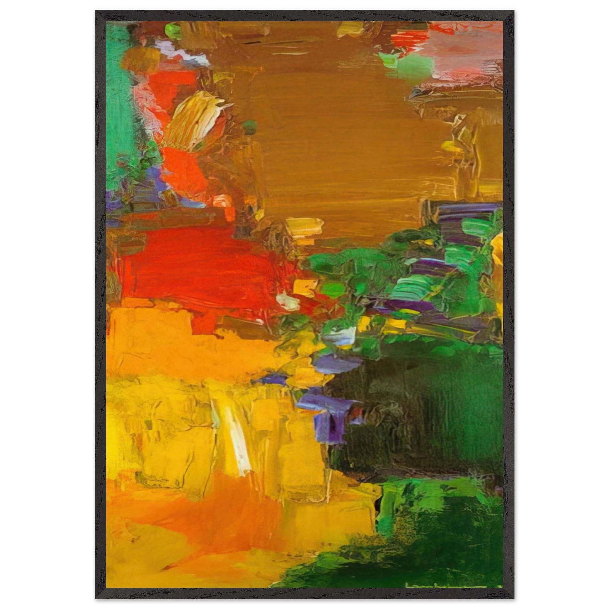 Rhapsody - Hans Hofmann Framed Art Print – Black Wooden Frame - Default Title - -Framed Art Print