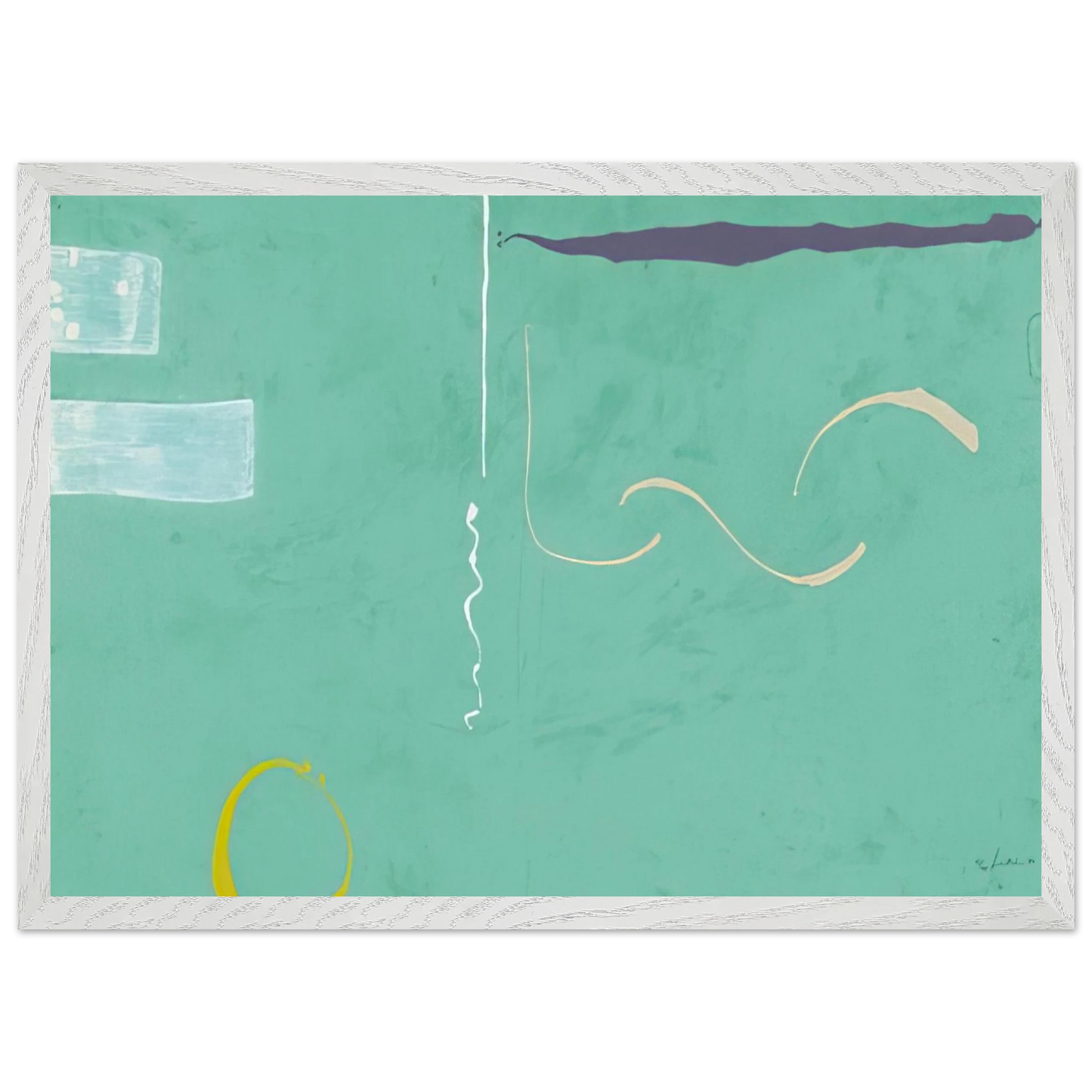 Helen Frankenthaler - Tahiti - 1989 Wall art - A3 (29.7 x 42  cm) - Premium Wooden Framed Poster With Fine Art Paper - Black frame