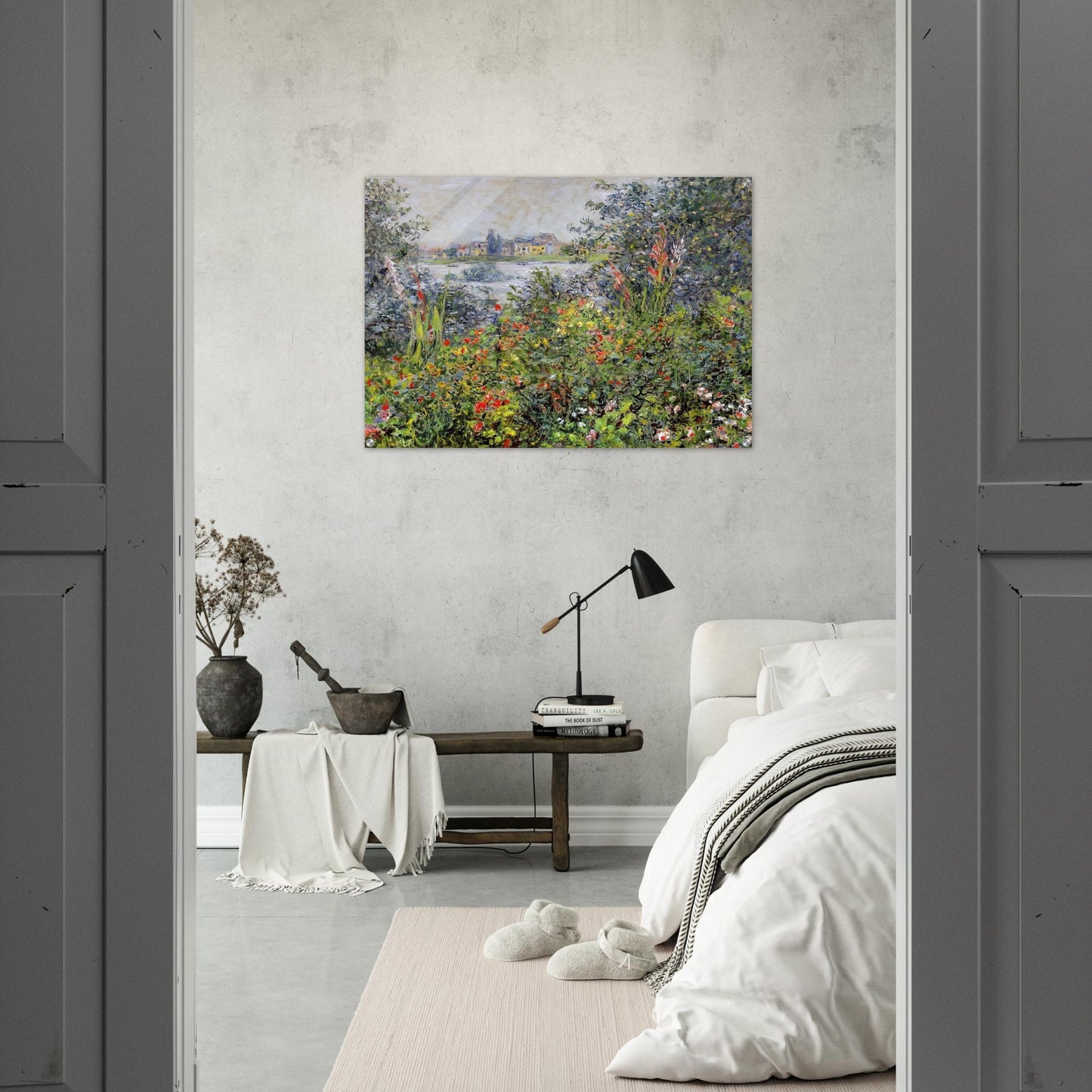 Flowers at Vetheuil - claude monet Acrylic Print - 70x100 cm / 28x40″ inches