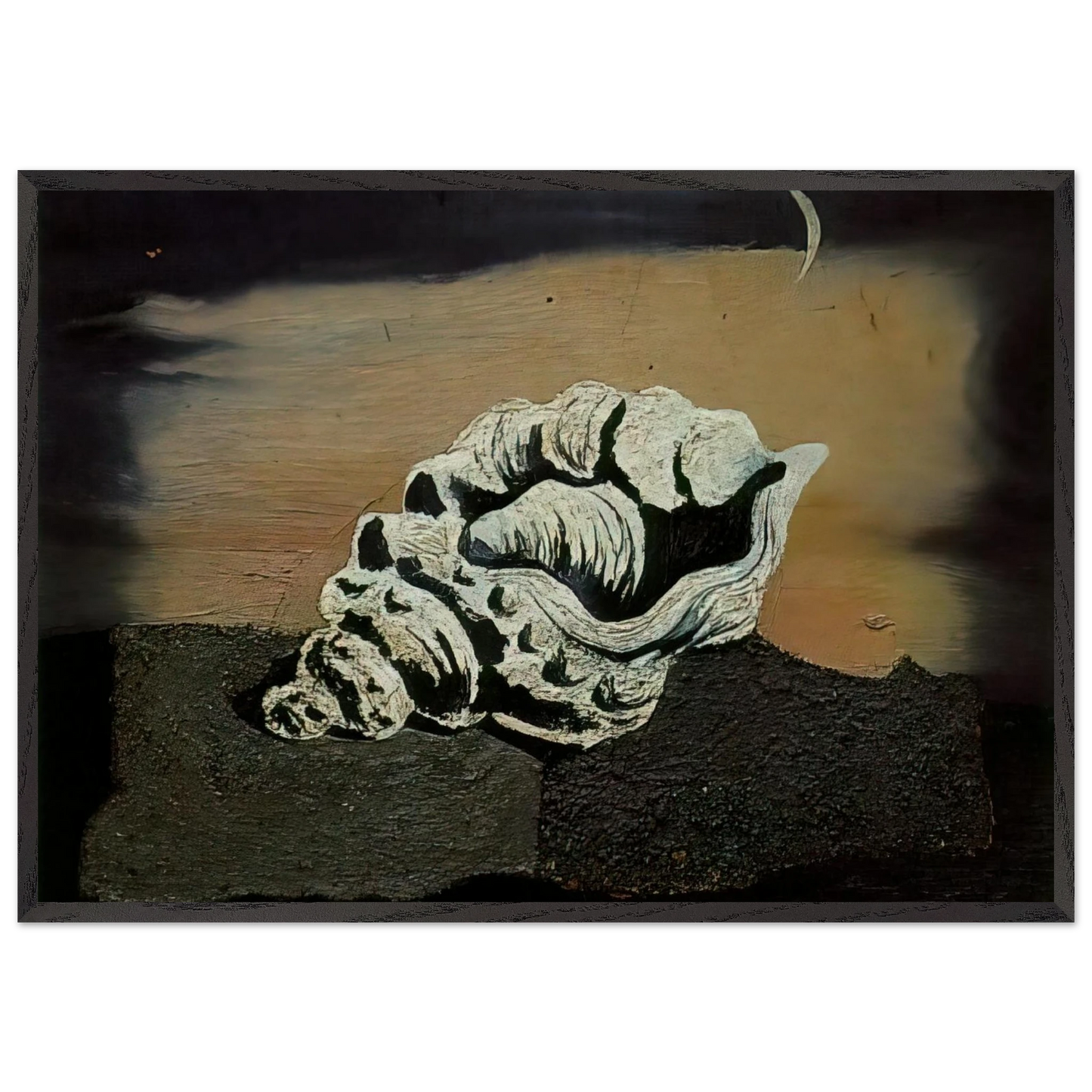 SHELL - Salvador Dali Framed Art Print – Black Wooden Frame - Default Title - -Framed Art Print