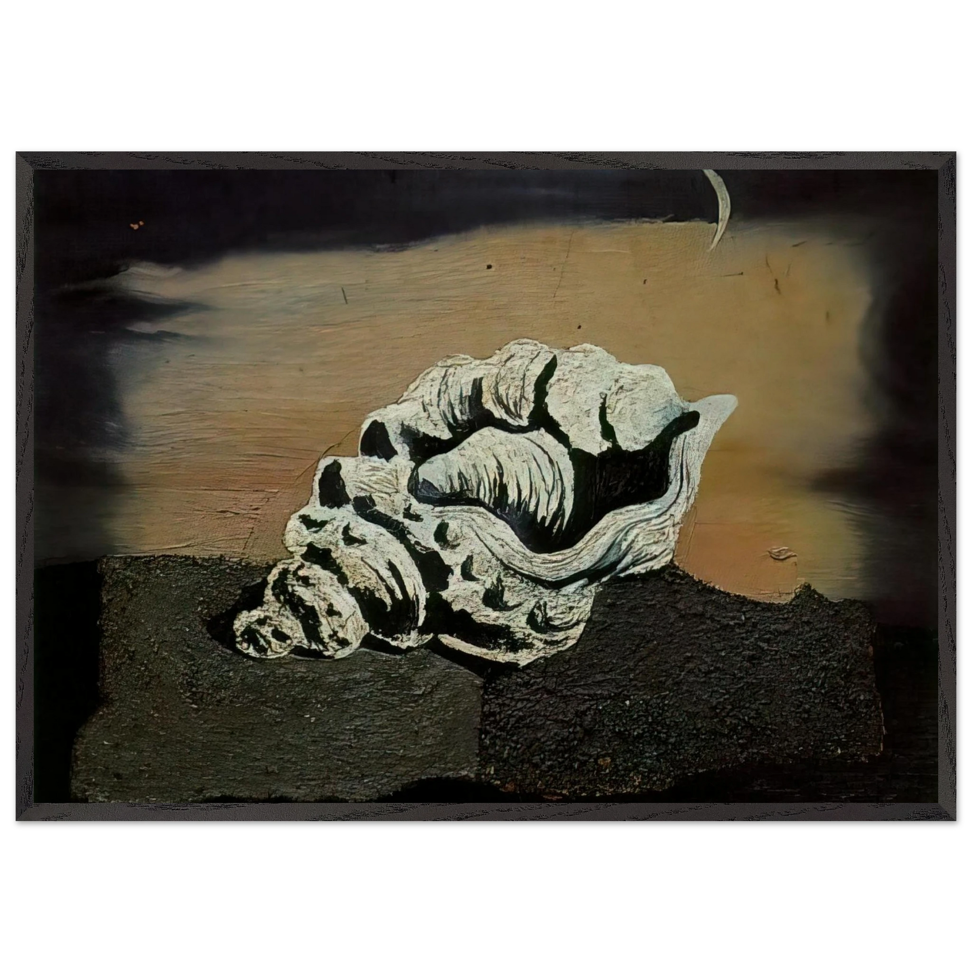 SHELL - Salvador Dali Framed Art Print – Black Wooden Frame - Default Title - -Framed Art Print