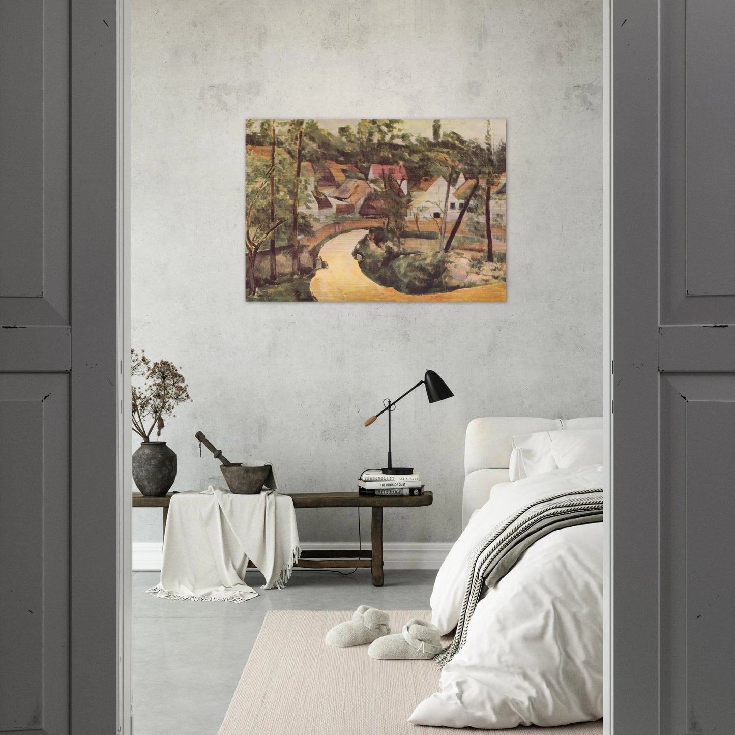 A Turn in the Road - Paul Cézanne Brushed Aluminum Print - 70x100 cm / 28x40 inches | Paul Cézanne Aluminum Print | Paul Cézanne Prints