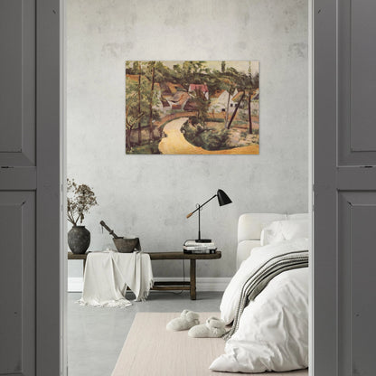 A Turn in the Road - Paul Cézanne Brushed Aluminum Print - 70x100 cm / 28x40 inches | Paul Cézanne Aluminum Print | Paul Cézanne Prints