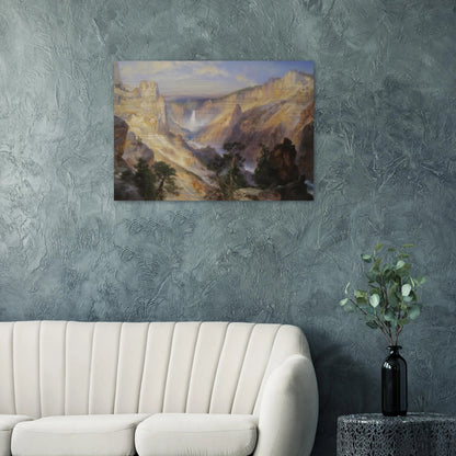 Grand Canyon of the Yellowstone, Wyoming - Thomas Moran Brushed Aluminum Print - 70x100 cm / 28x40 inches | Thomas Moran Aluminum Print | Thomas Moran Prints